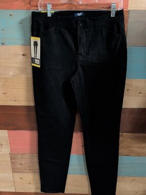 Chaps Black Straight-Leg Women's Pants - Classic Tailored Look